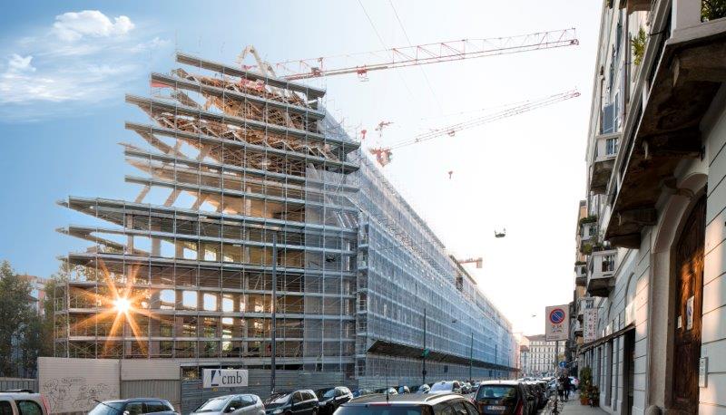 Il cantiere della Fondazione Feltrinelli in Porta Volta a Milano, foto di Fabio di Carlo