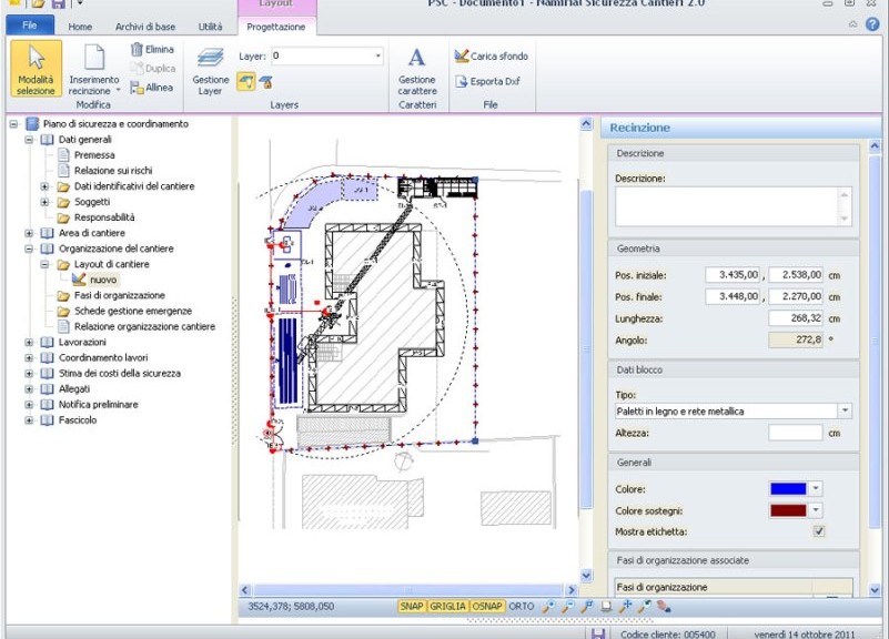 CAD integrato per la creazione dei layout di cantiere
